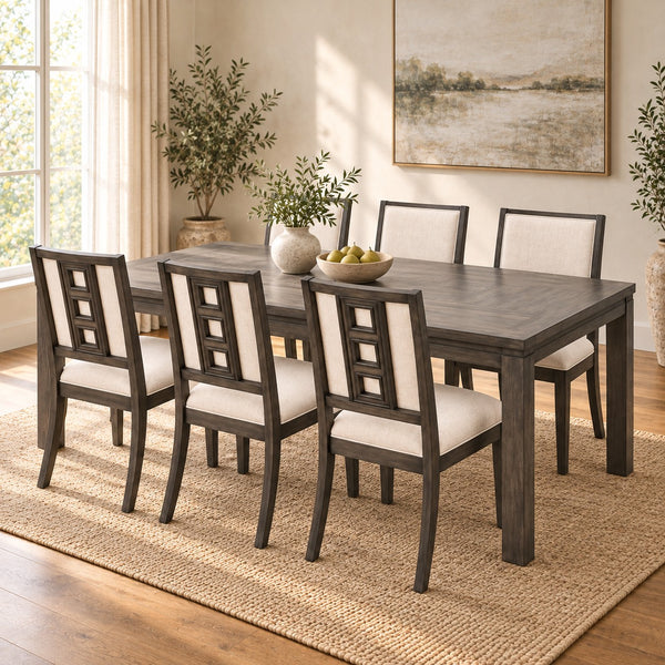 Lancaster 82" Dining Table Set (7 Pc)