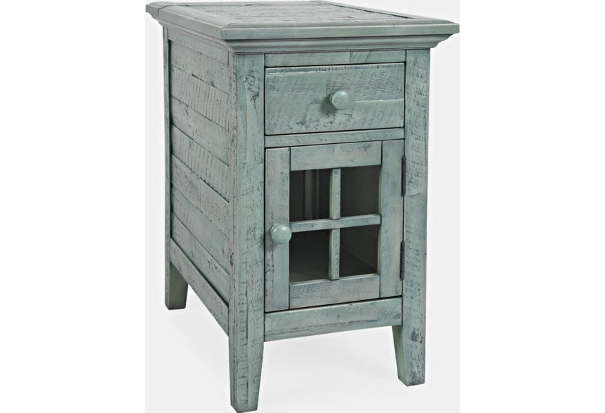 Rustic Shores Power Chairside Table (Blue)