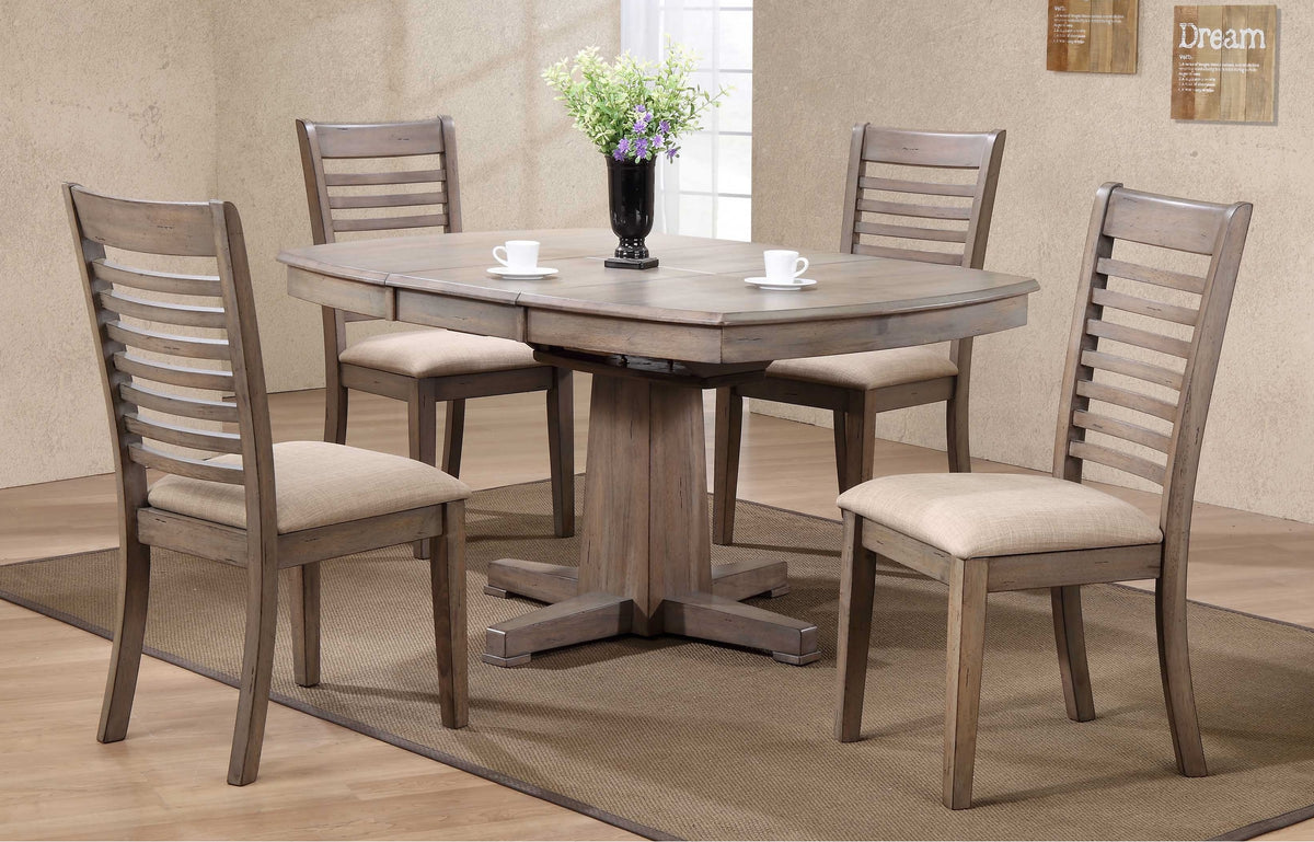 Ventura 57" Pedestal Table Set (5 Pc)