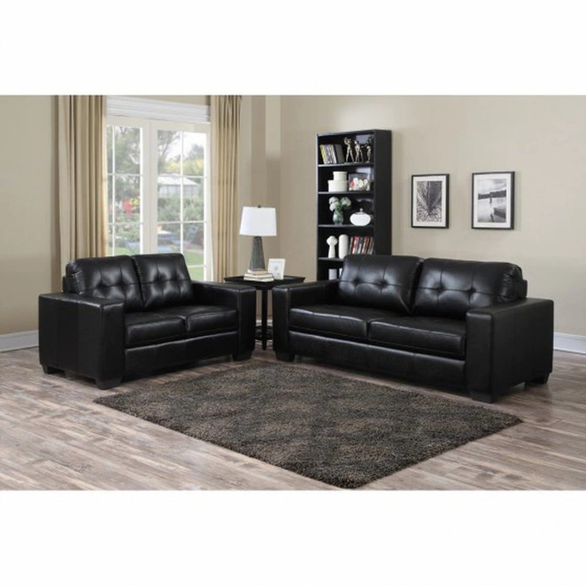 Metro Black Loveseat