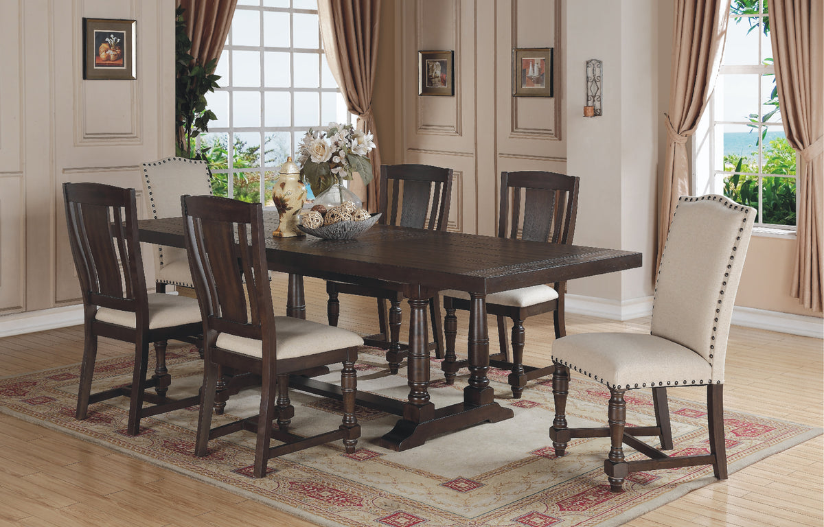 Sonoma 96" Trestle Table Set (7 Pc) (Espresso)