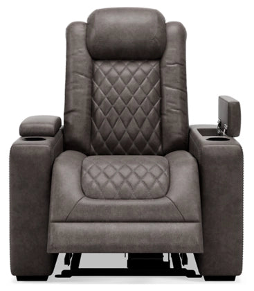 Preston Leather Power Reclining Chair - Gray