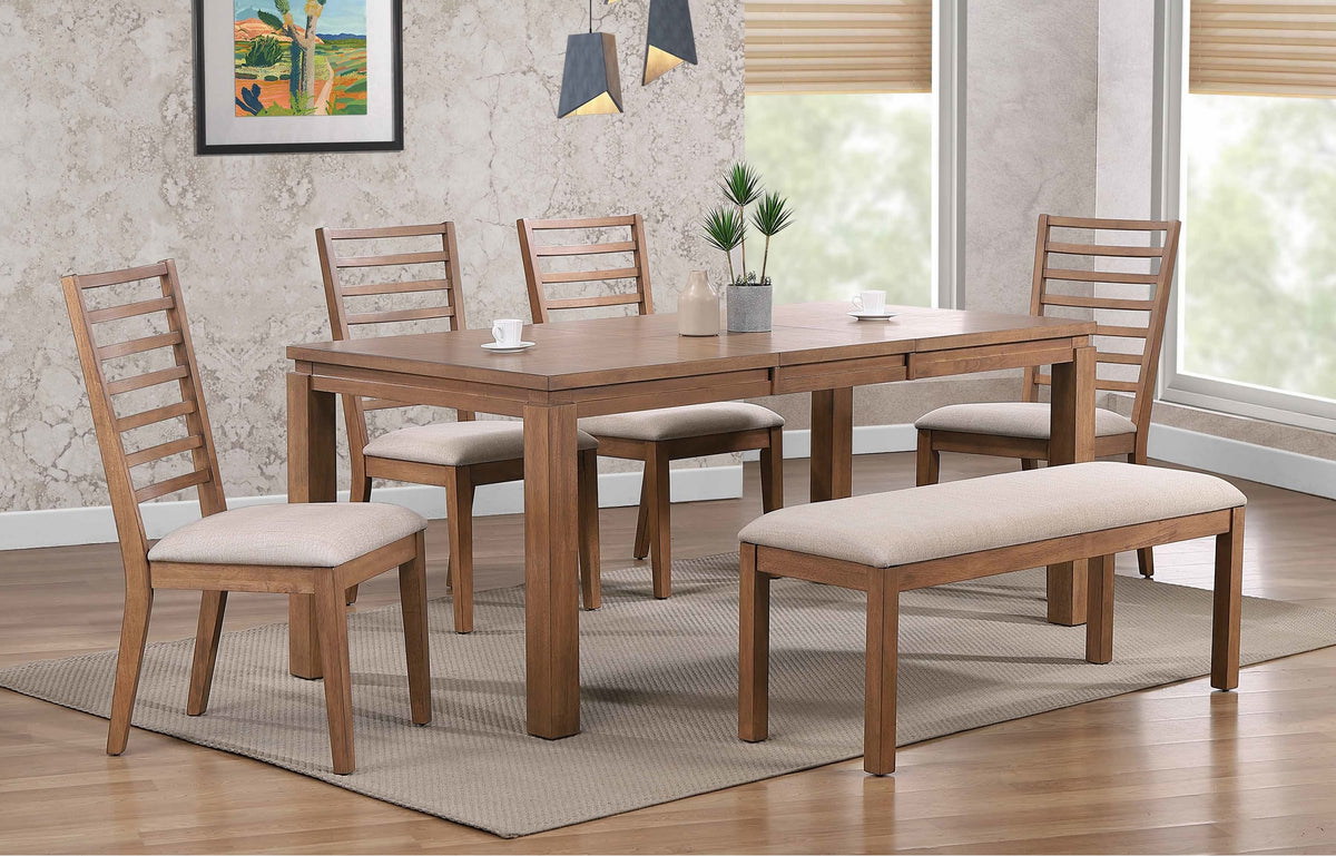 Ingleton 72" Rectangular Dining Table Set (6 Pc)