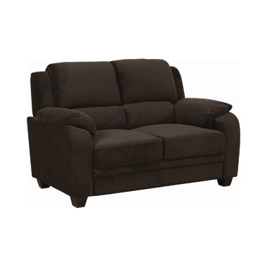 Voltren Sofa Loveseat and Chair Set (Chocolate)