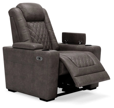 Preston Leather Power Reclining Chair - Gray
