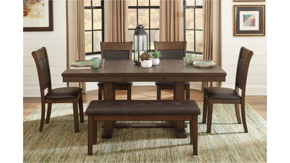 Ash Rustic Dining Table Set (6 Pc)