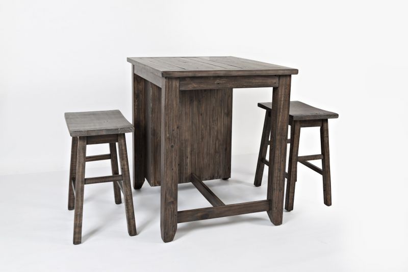 Madison County 3 Piece Pub Table Set (Brown)