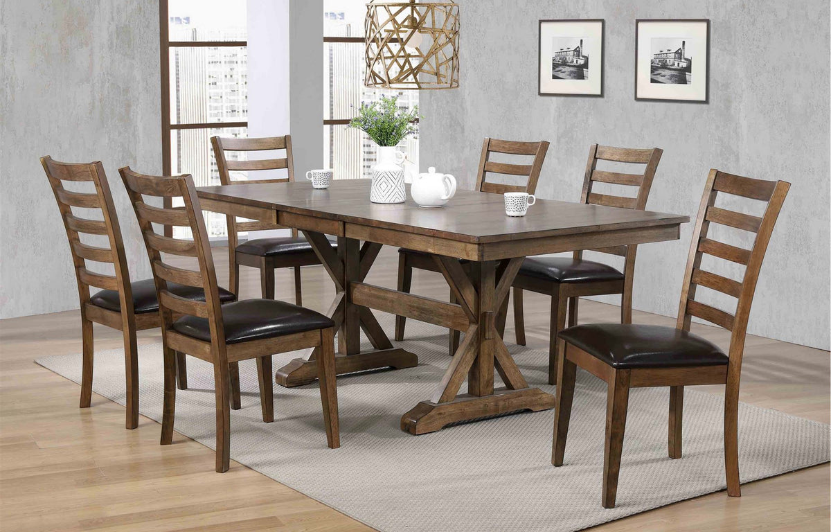 Newport 78" Dining Table Set (7Pc)