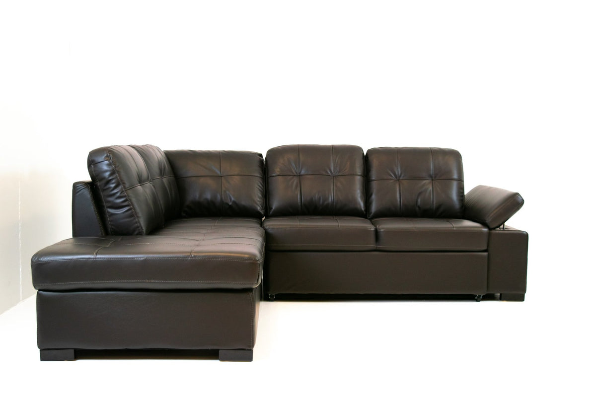 Candace Sleeper Sectional (Brown)