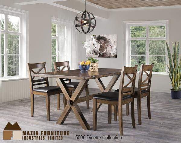 Live Edge 60" Dining Table Set (6 Pc)