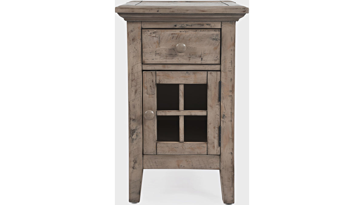 Rustic Shores Power Chairside Table (Grey)