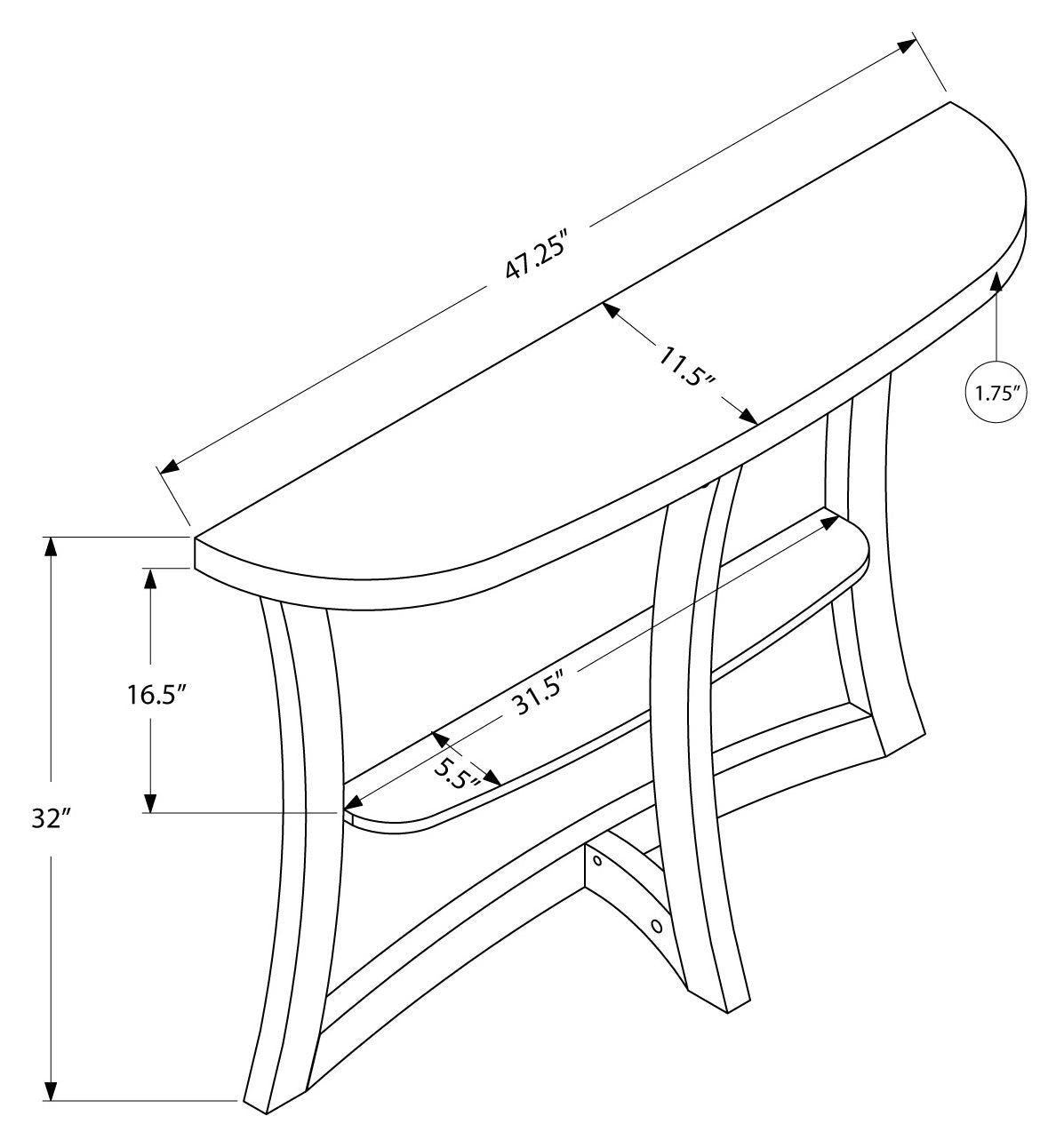 Hall Console Accent Table