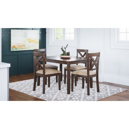 Walnut 5 Piece Dining Set