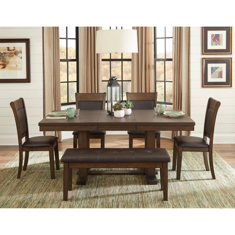 Ash Rustic Dining Table Set (6 Pc)