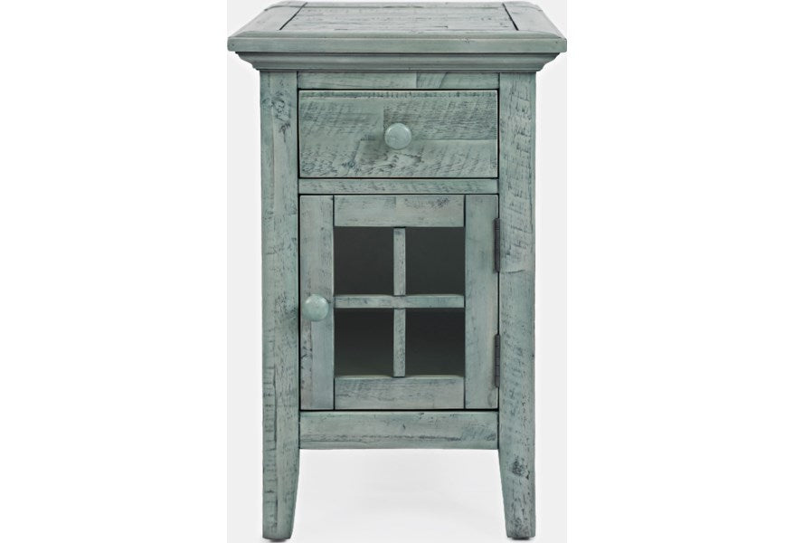 Rustic Shores Power Chairside Table (Blue)