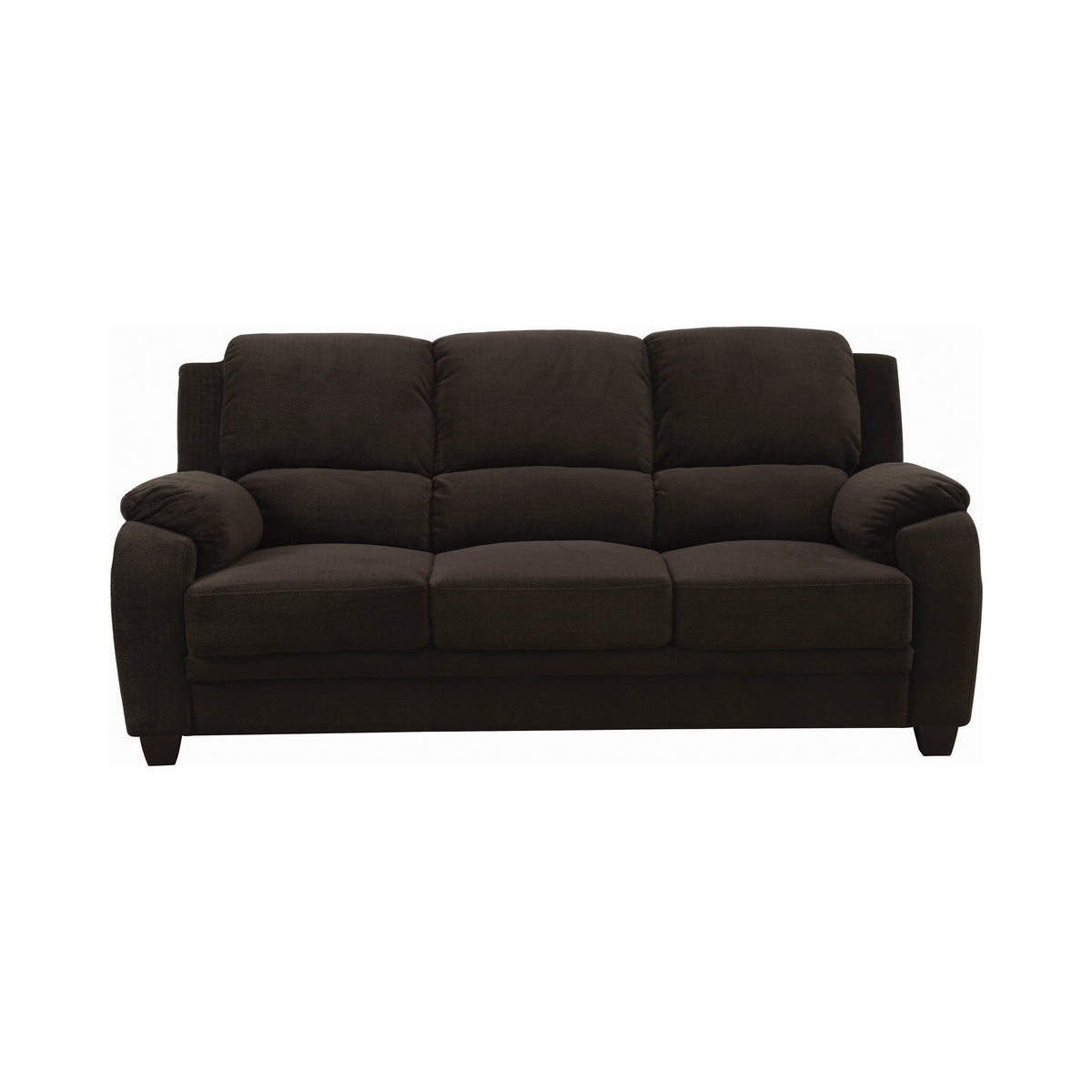 Voltren Sofa Loveseat and Chair Set (Chocolate)