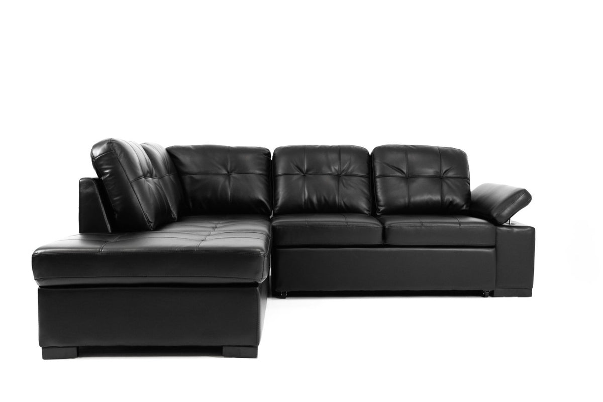 Candace Sleeper Sectional (Black)