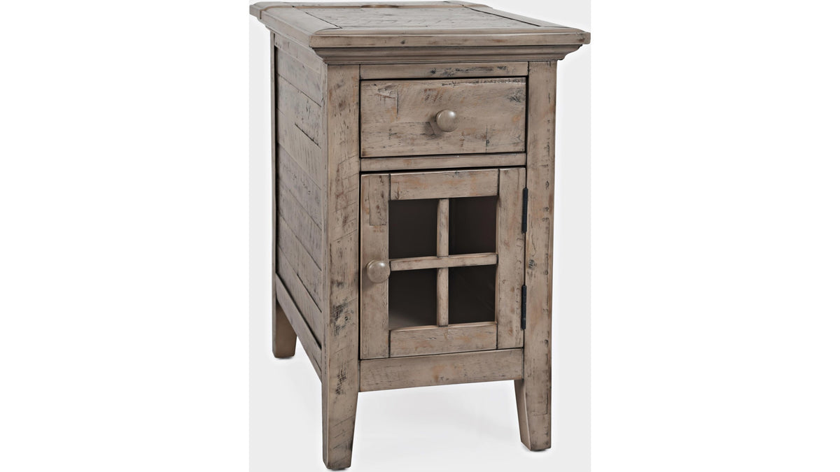 Rustic Shores Power Chairside Table (Grey)
