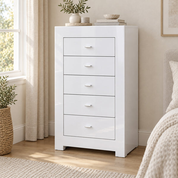Metro 5 Drawer Chest with Mirror