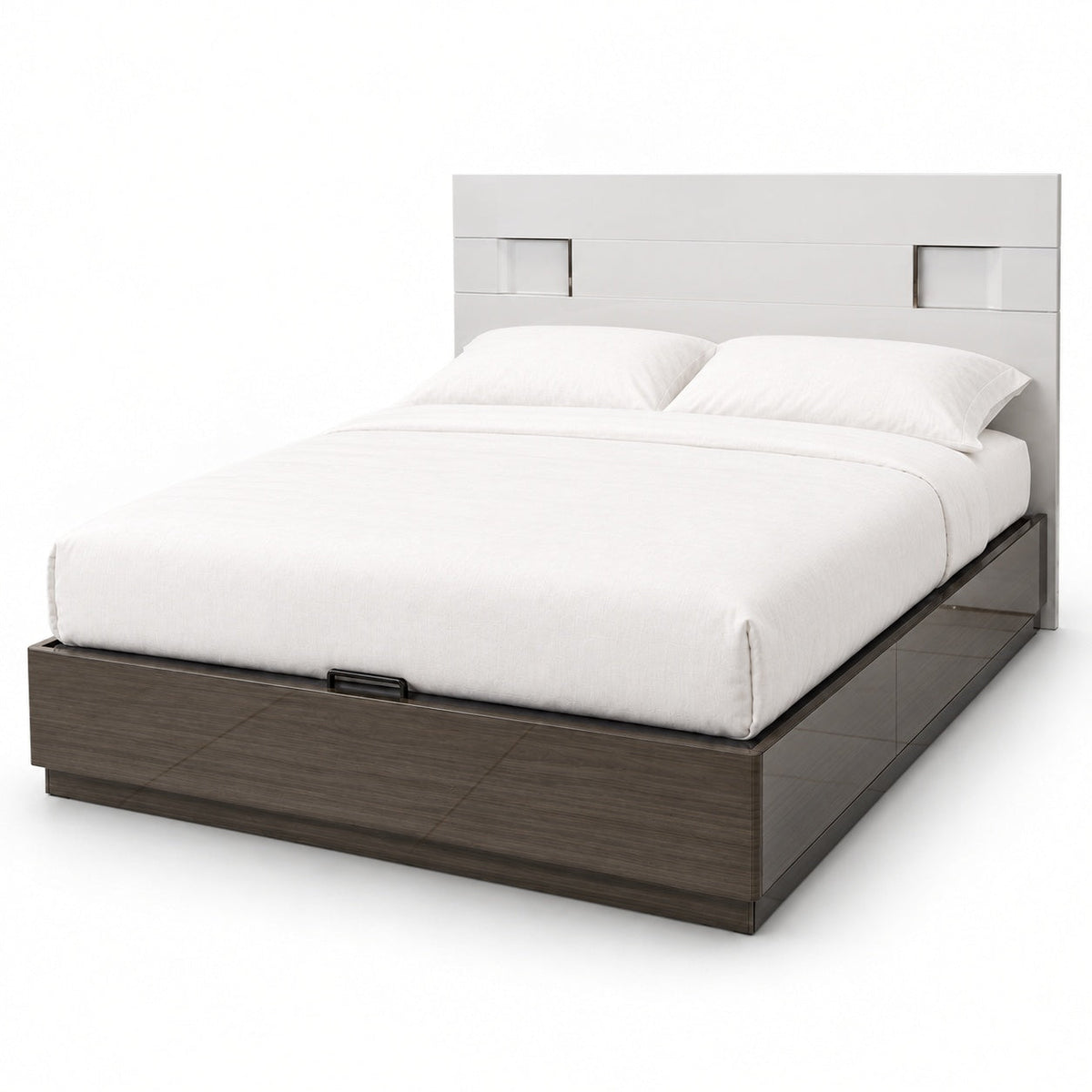 Andes Lift Top Storage Bed, Queen — another angle