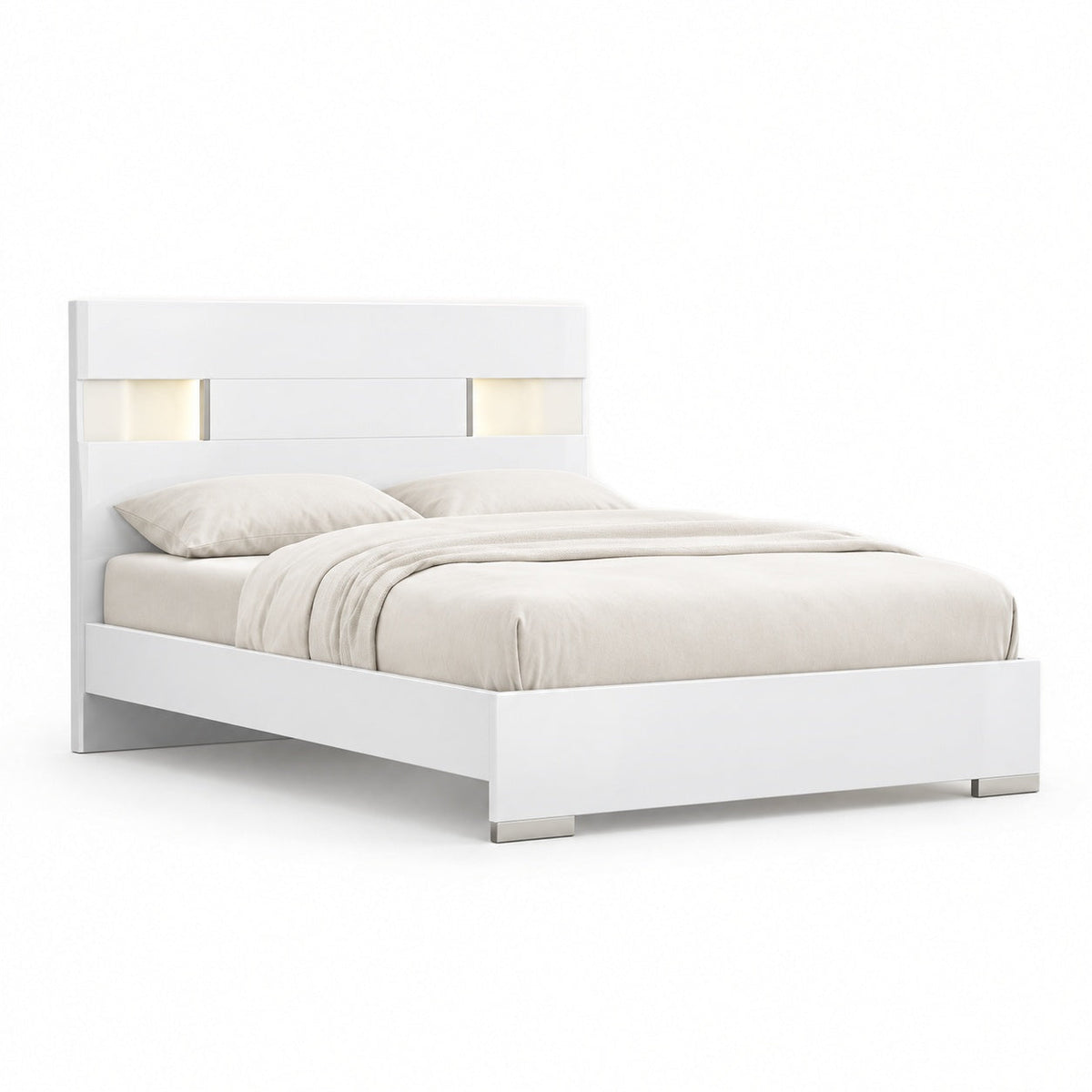 Andes White Queen Bed