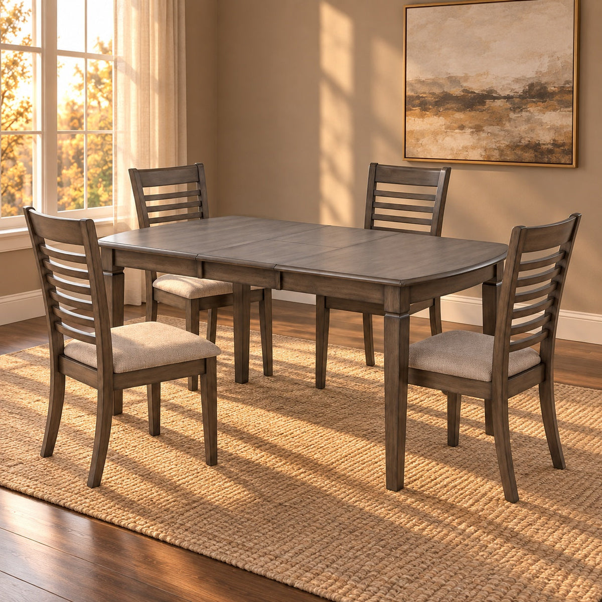 Annapolis Dining Table with Leaf Set (5Pc) — in a room