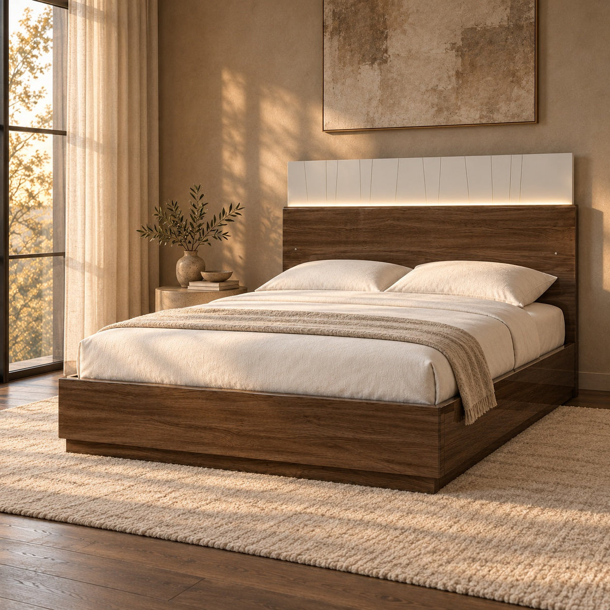 Arial Lift Top Storage Bed — in a room