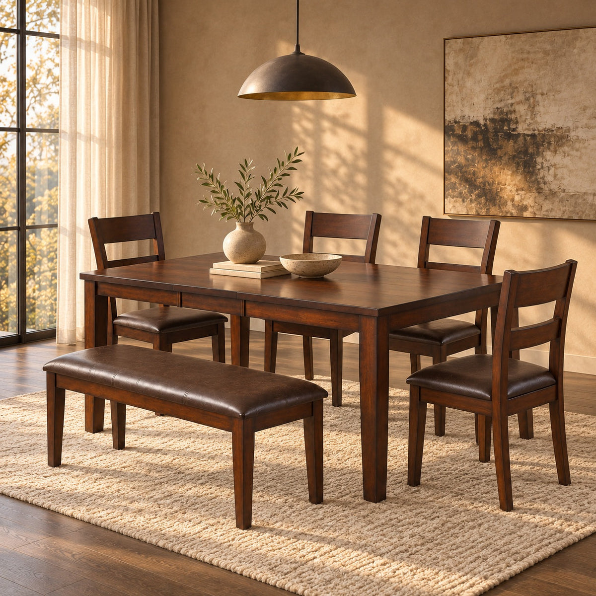 Atlanta Dining Table Set (6 Pc) — in a room