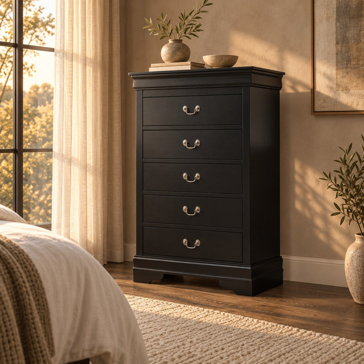 Aurora Chest (Black) — in a room