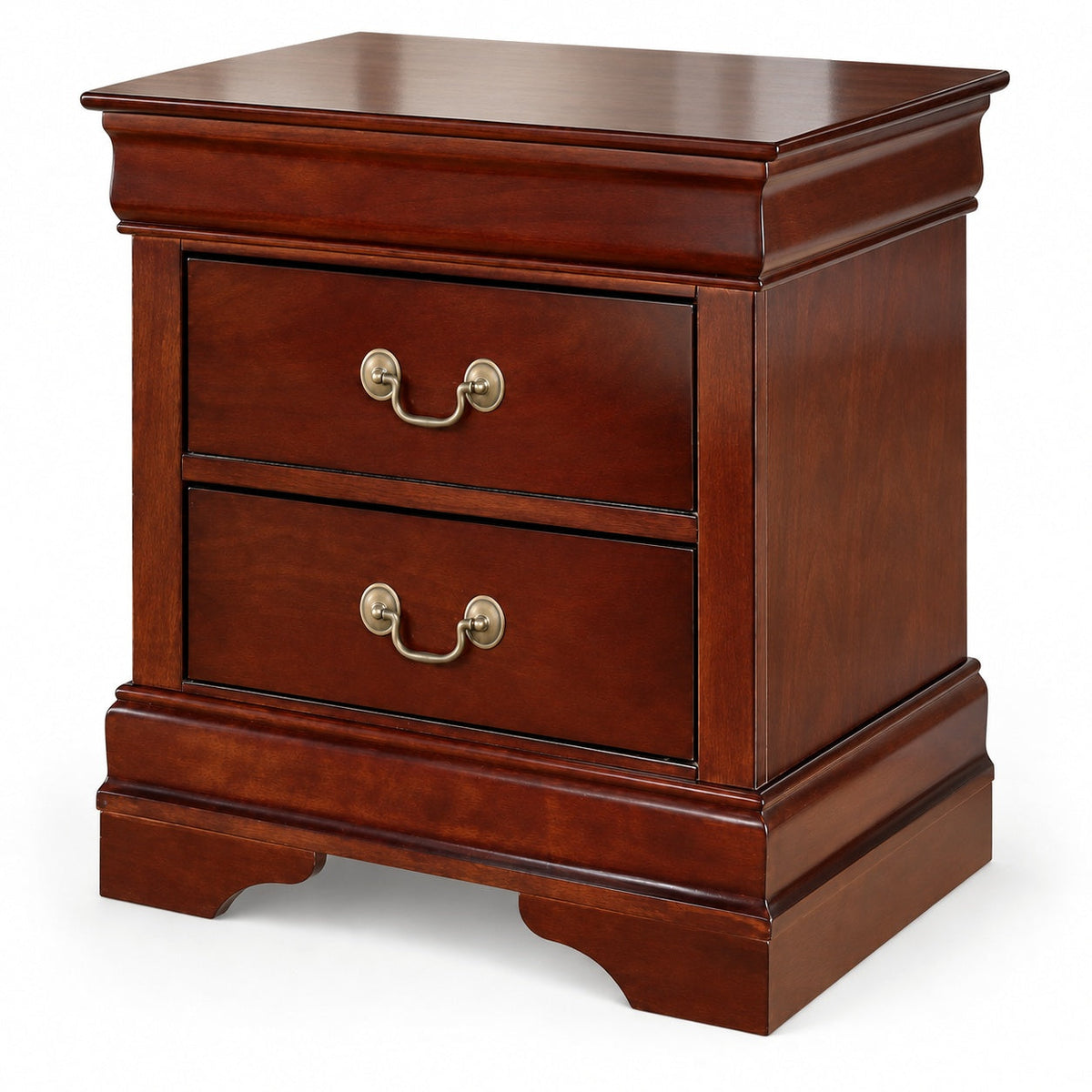 Aurora Night Stand (Brown Cherry) — another angle