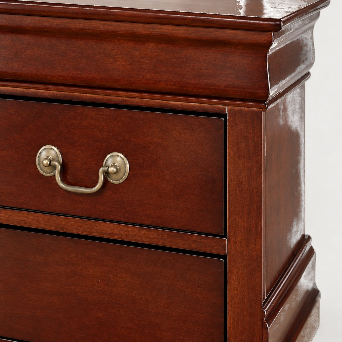 Aurora Night Stand (Brown Cherry) — detail