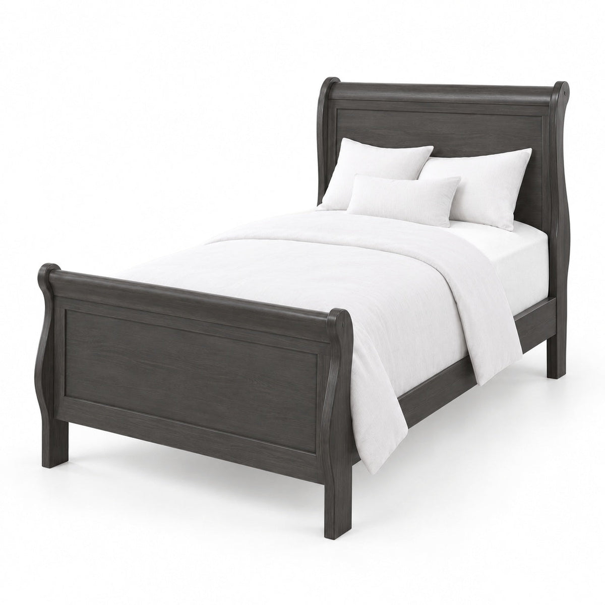 Aurora Sleigh Bed, Twin — another angle