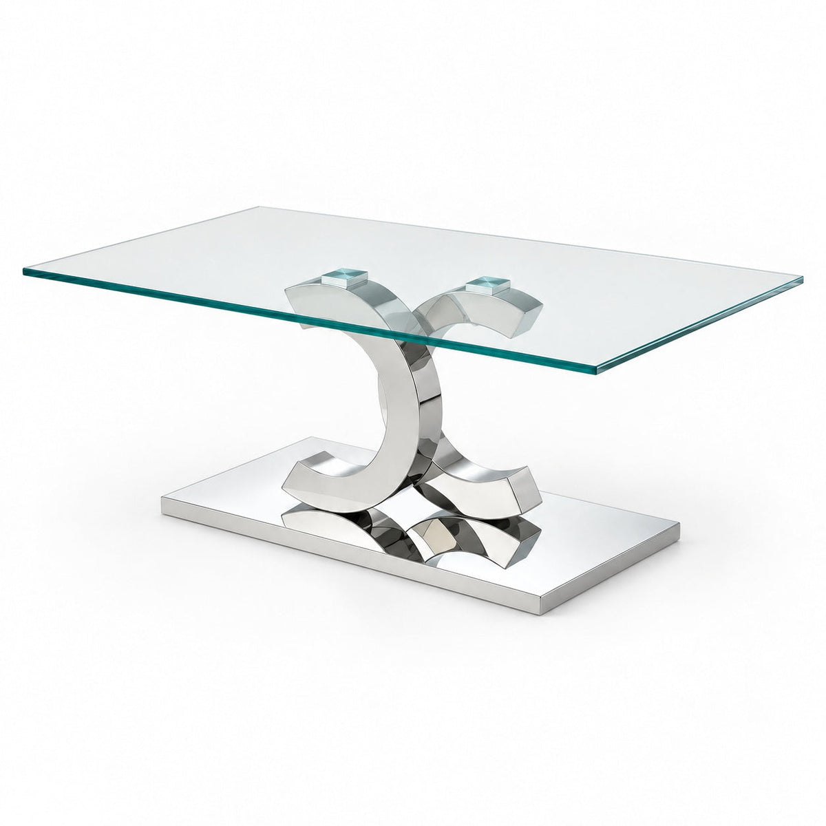 Bentleigh Chrome Coffee Table — another angle