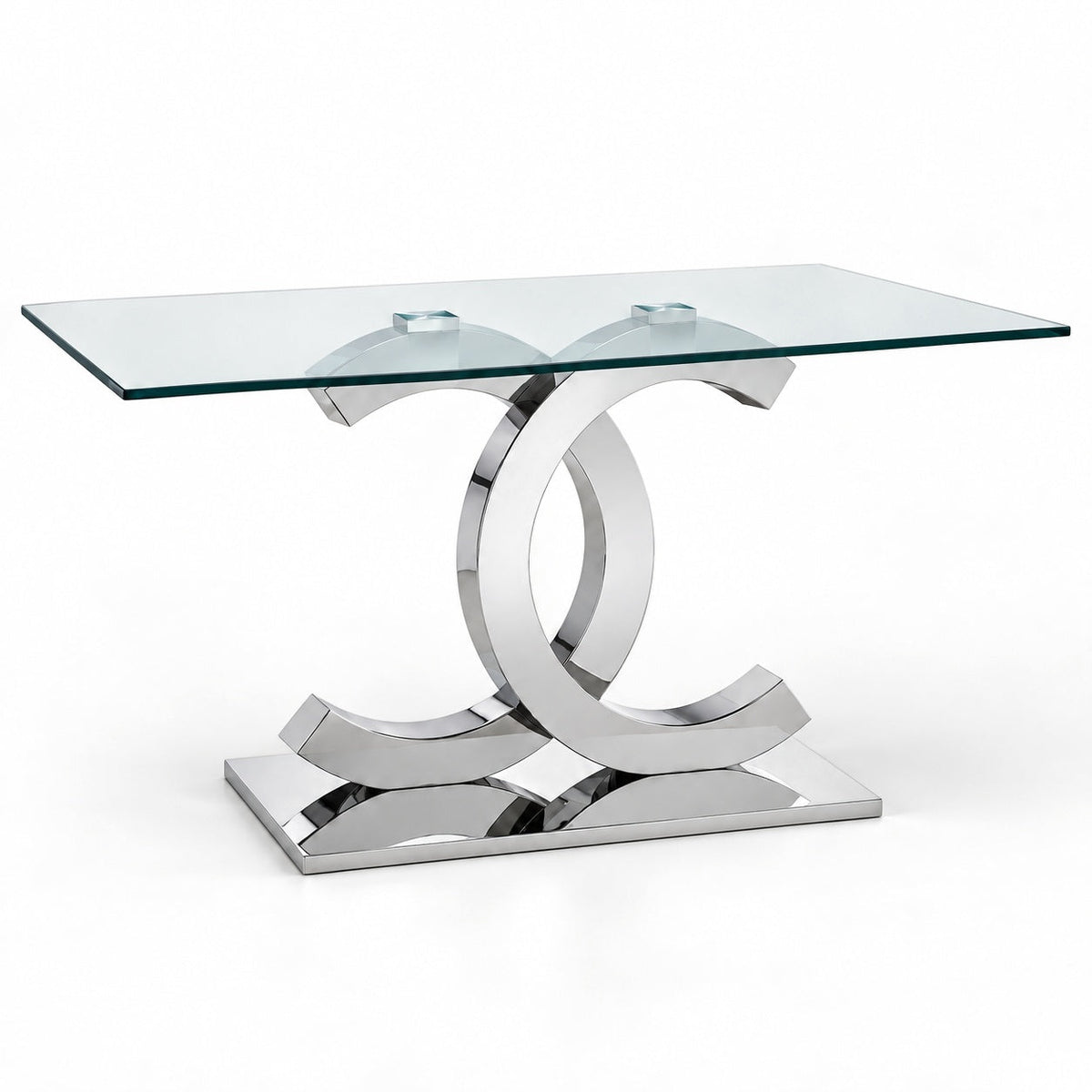 Bentleigh Chrome Dining Table — detail