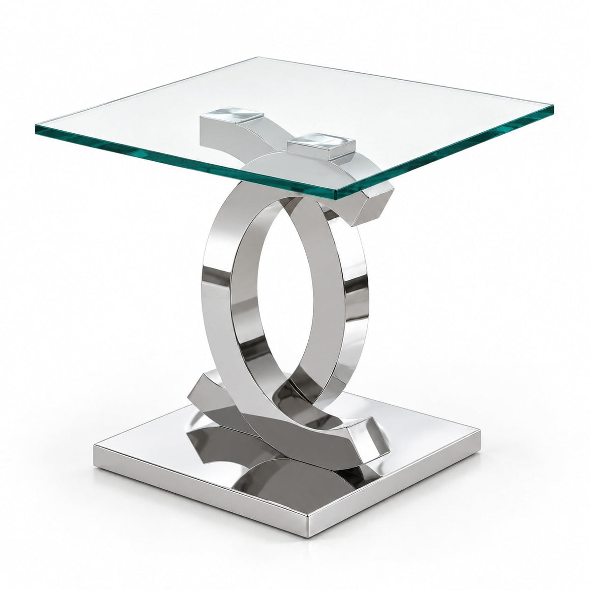 Bentleigh Chrome End Table — another angle