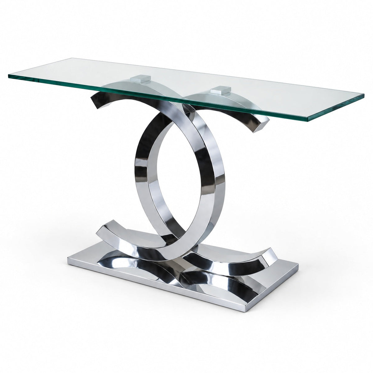 Bentleigh Chrome Sofa Table — another angle