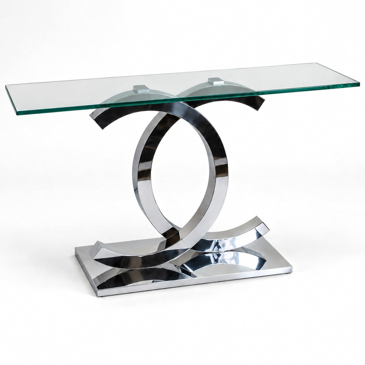 Bentleigh Chrome Sofa Table — detail