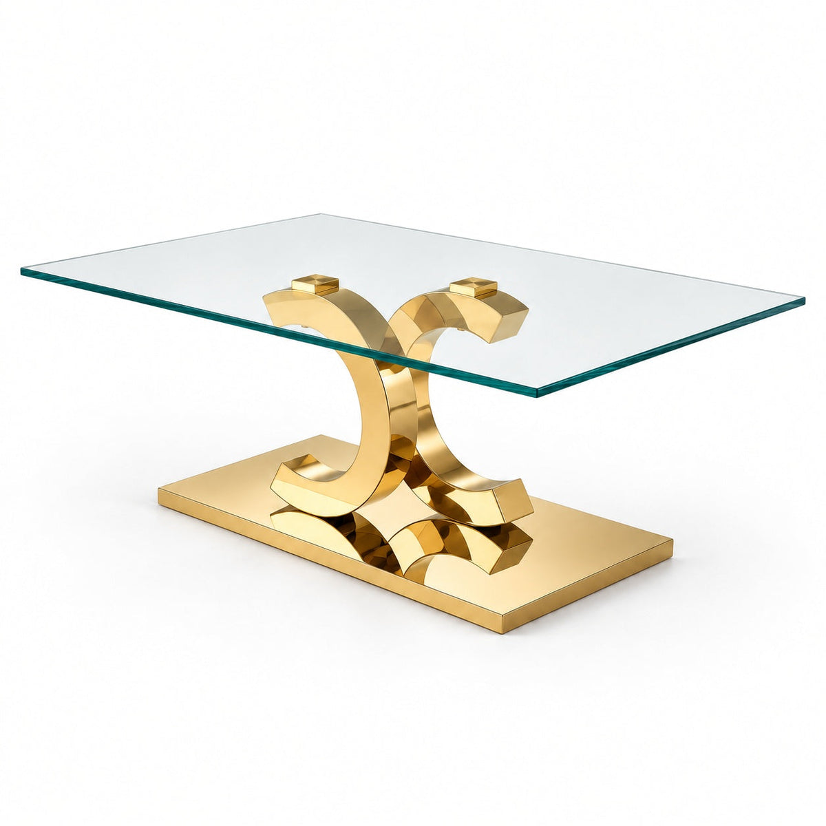 Bentleigh Coffee Table (Gold) — another angle