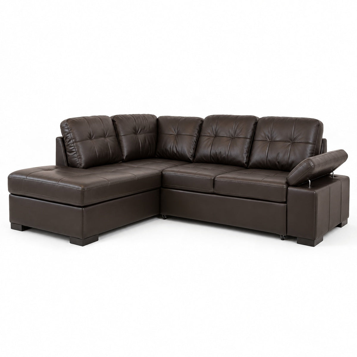 Candace Sleeper Sectional (Brown) — another angle