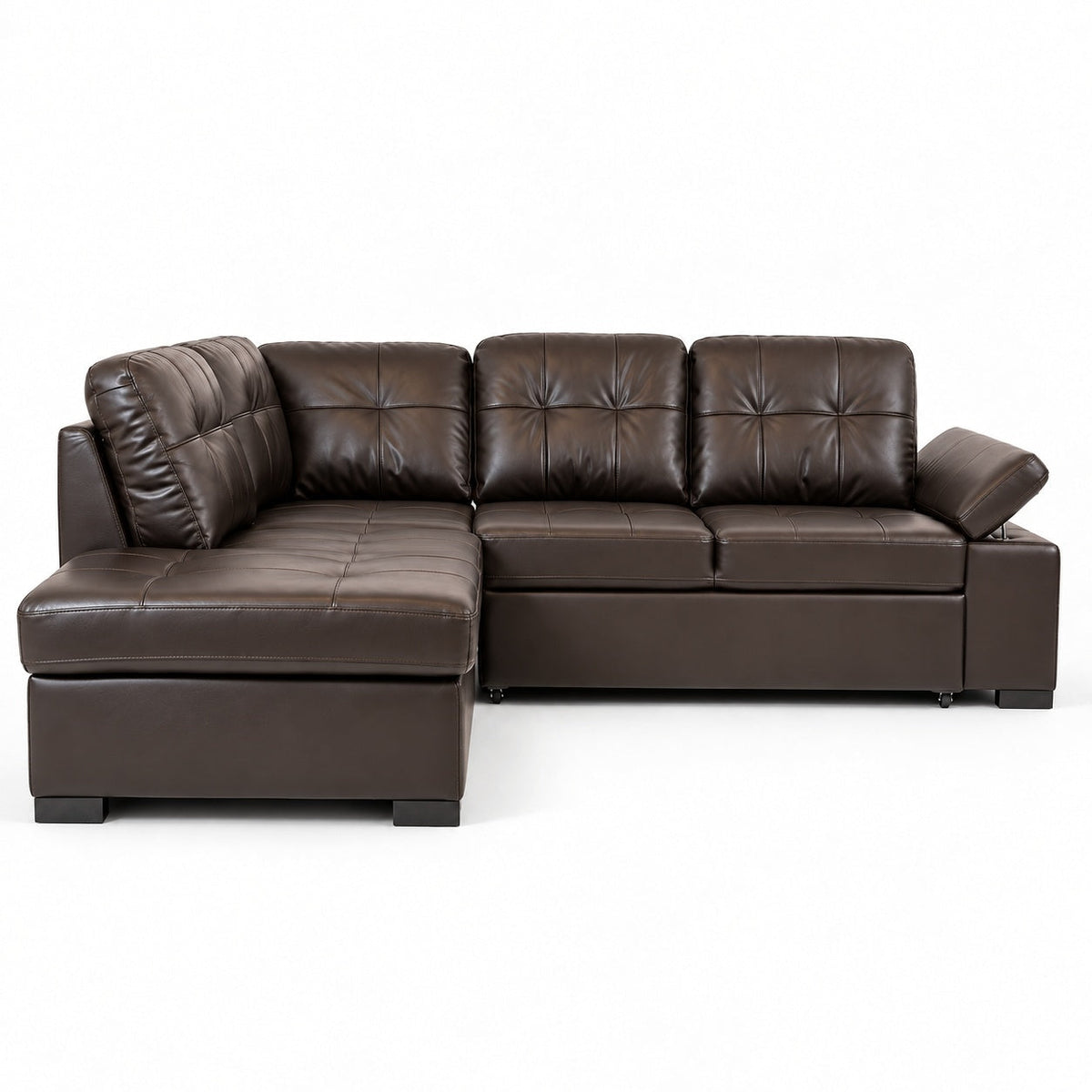 Candace Sleeper Sectional (Brown) — detail