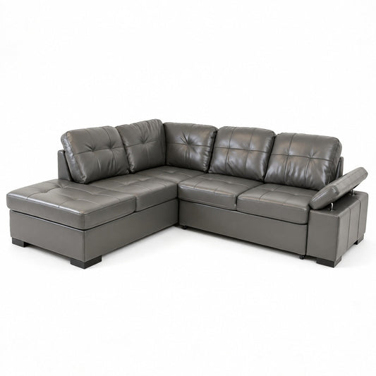 Candace Sleeper Sectional (Grey)