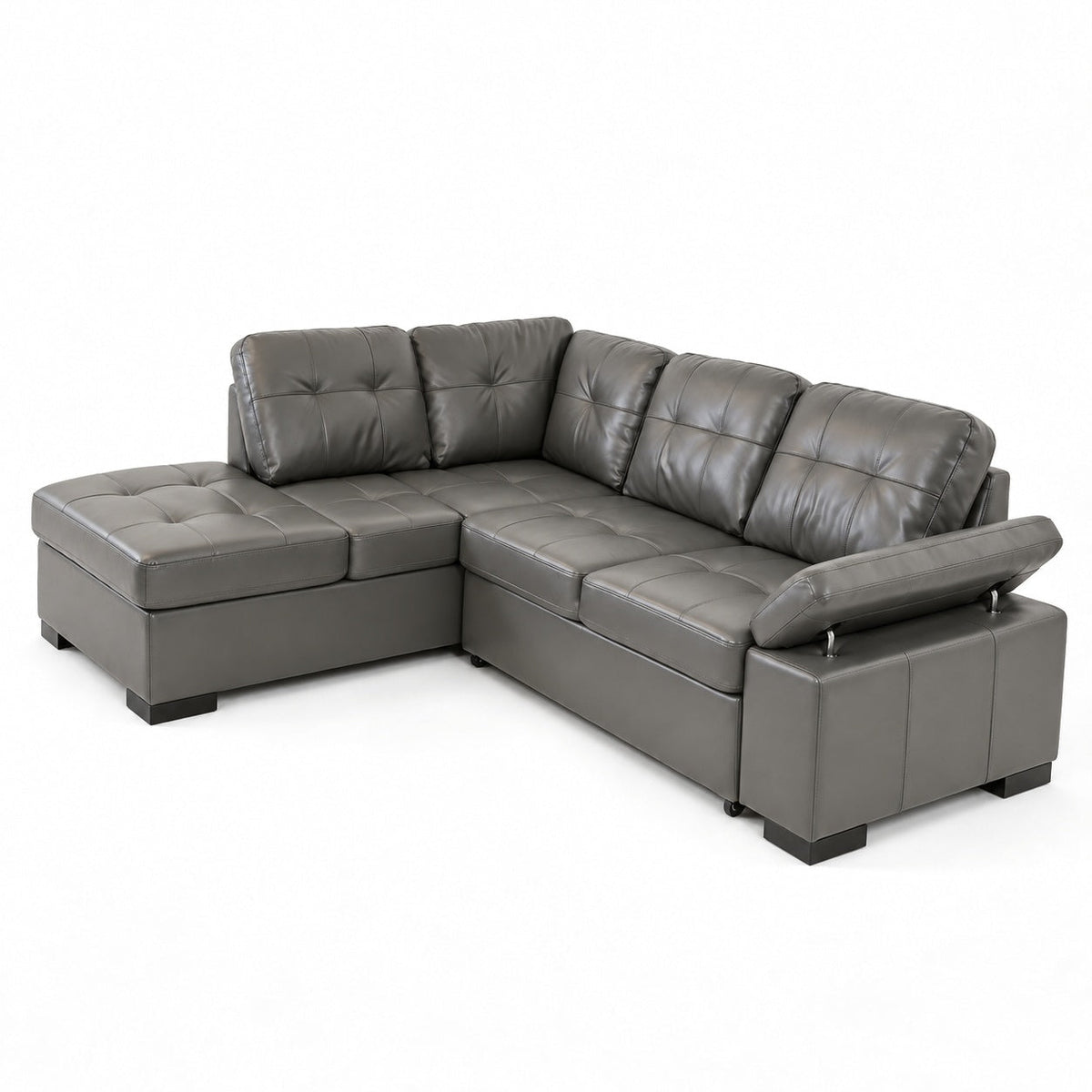 Candace Sleeper Sectional (Grey) — another angle
