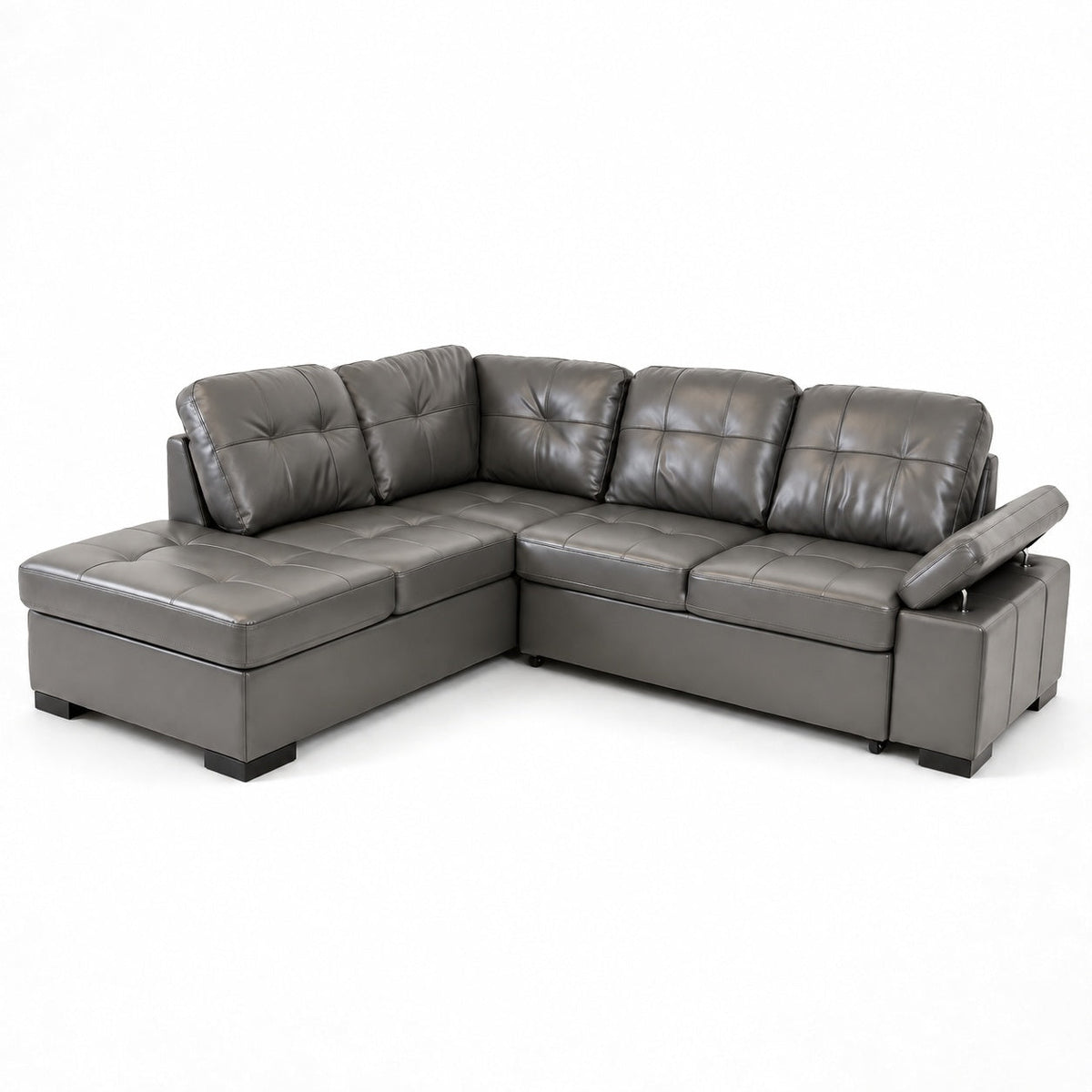 Candace Sleeper Sectional (Grey) — detail