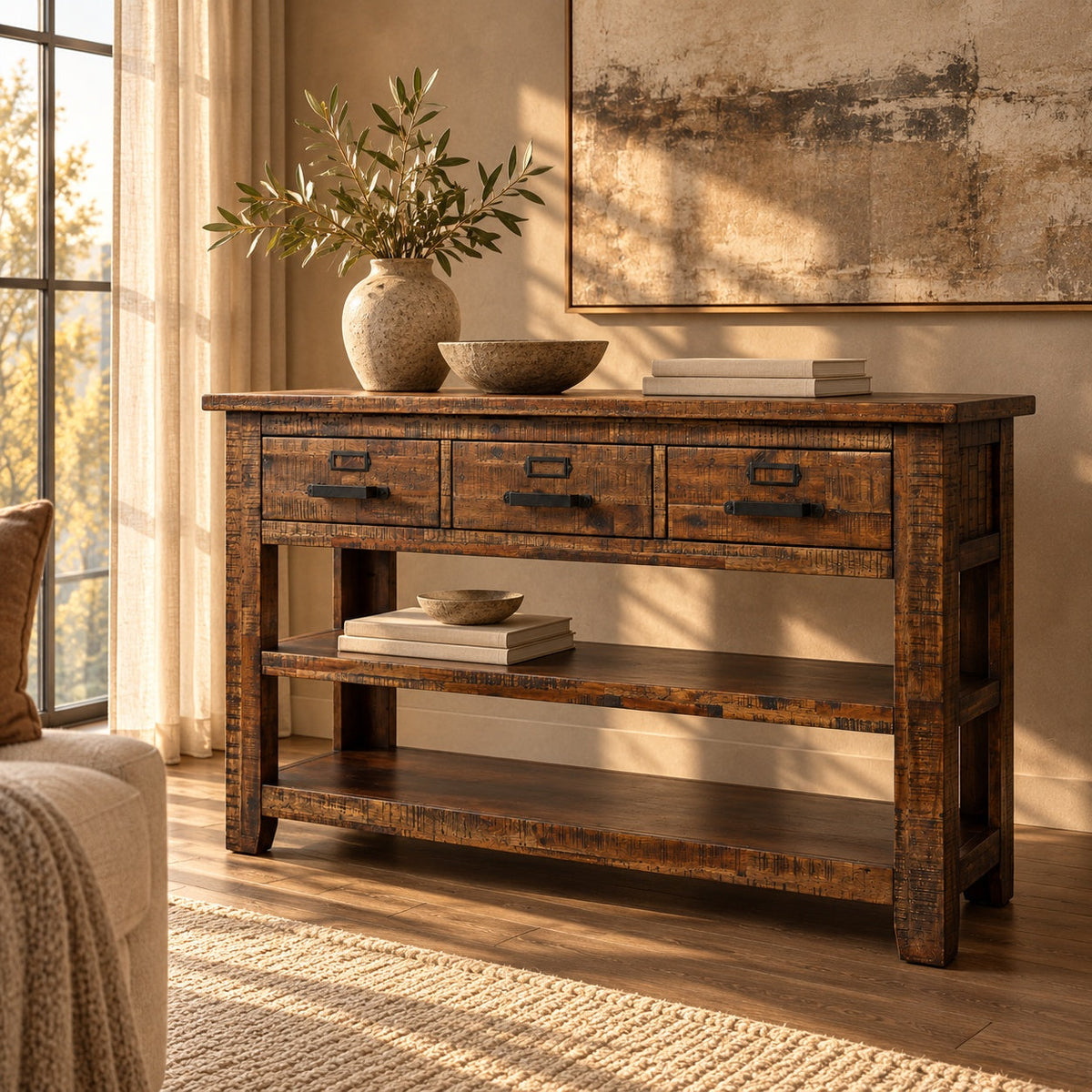 Cannon Valley Sofa Table — in a room