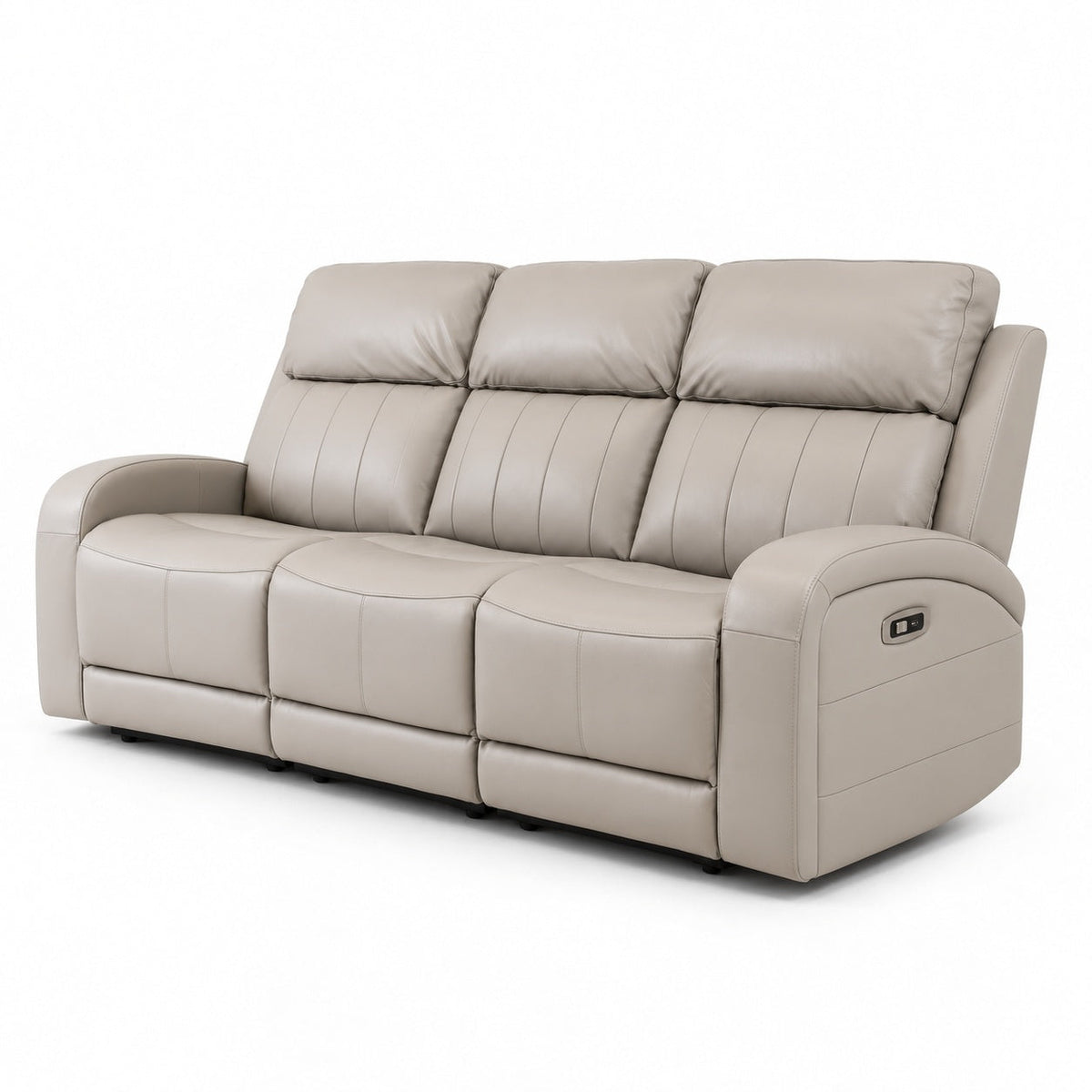 Carrara Leather Reclining Sofa — another angle