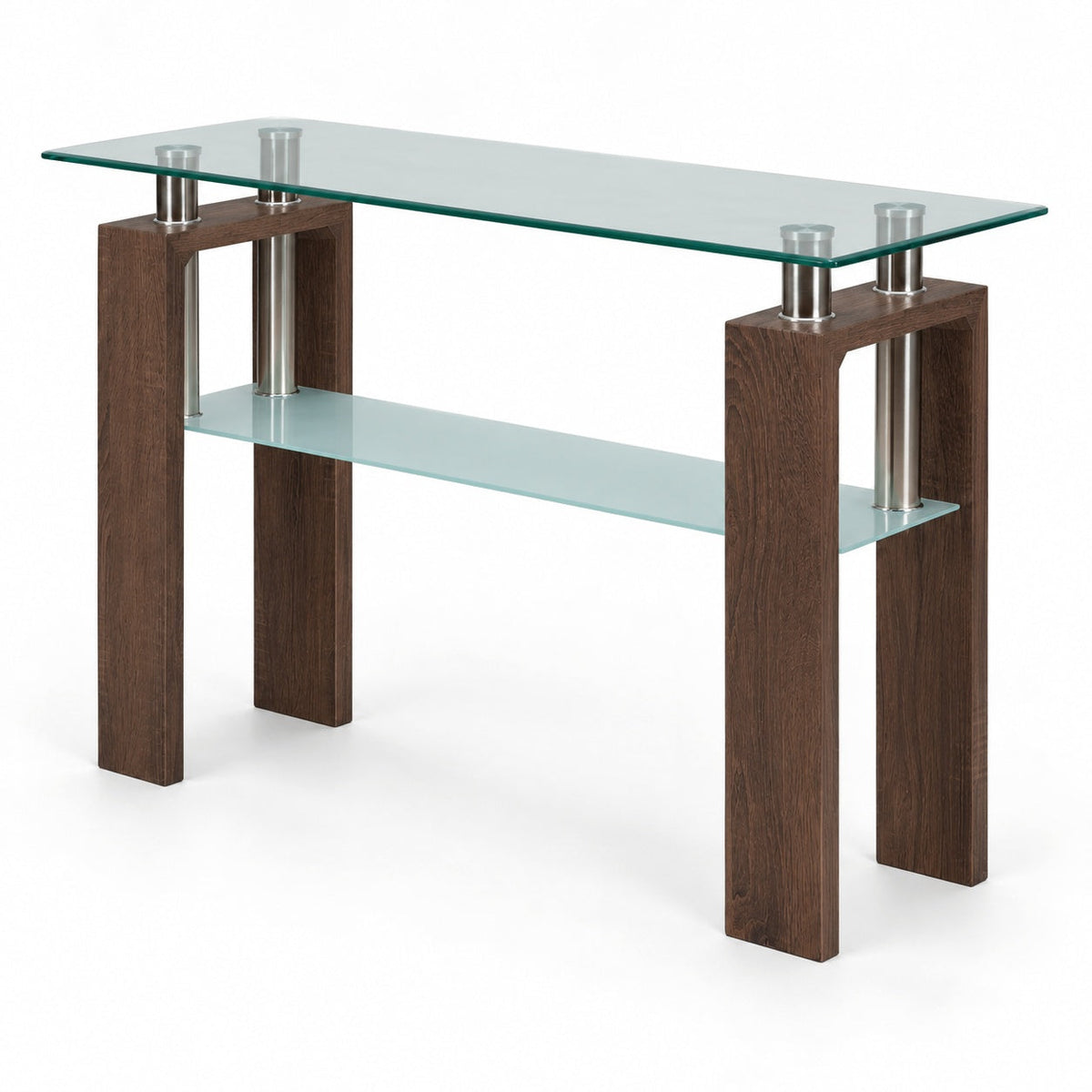 Compass Glass Sofa Table — another angle