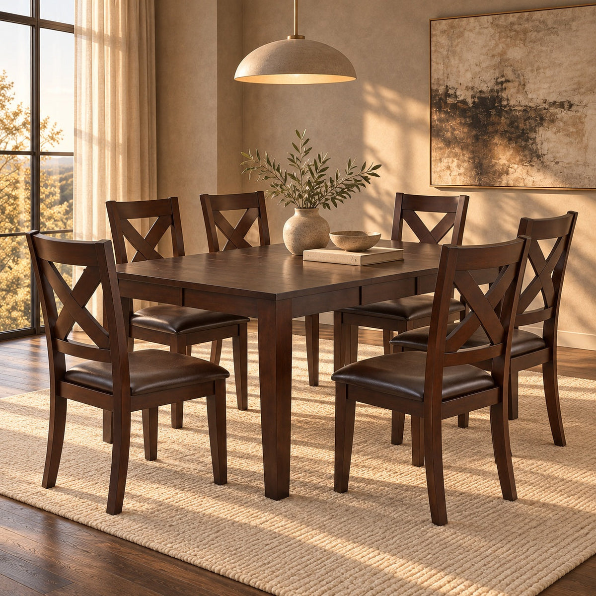 Crown Point Dining Table Set (6 Pc) — in a room