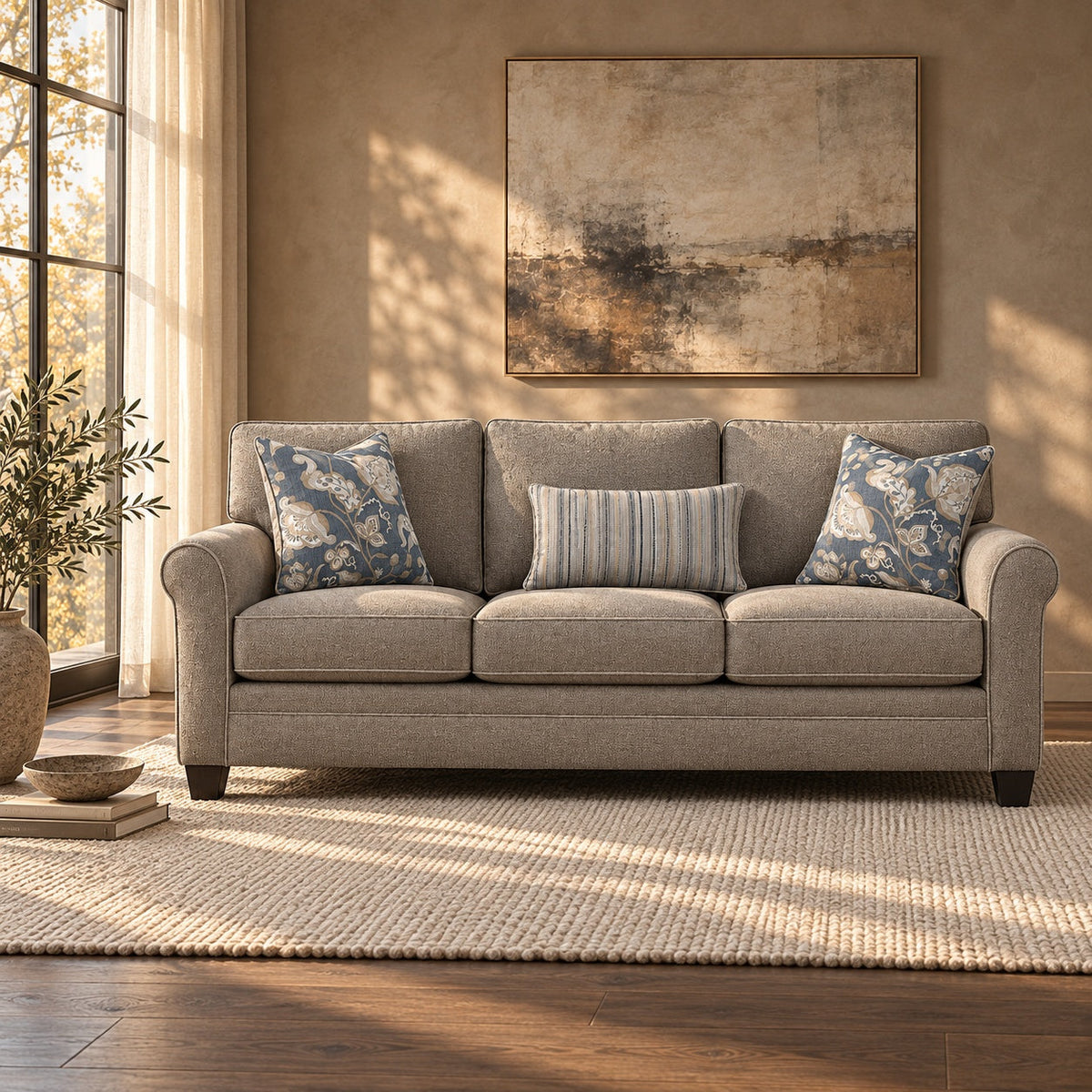 Dano Tweed Sofa — in a room