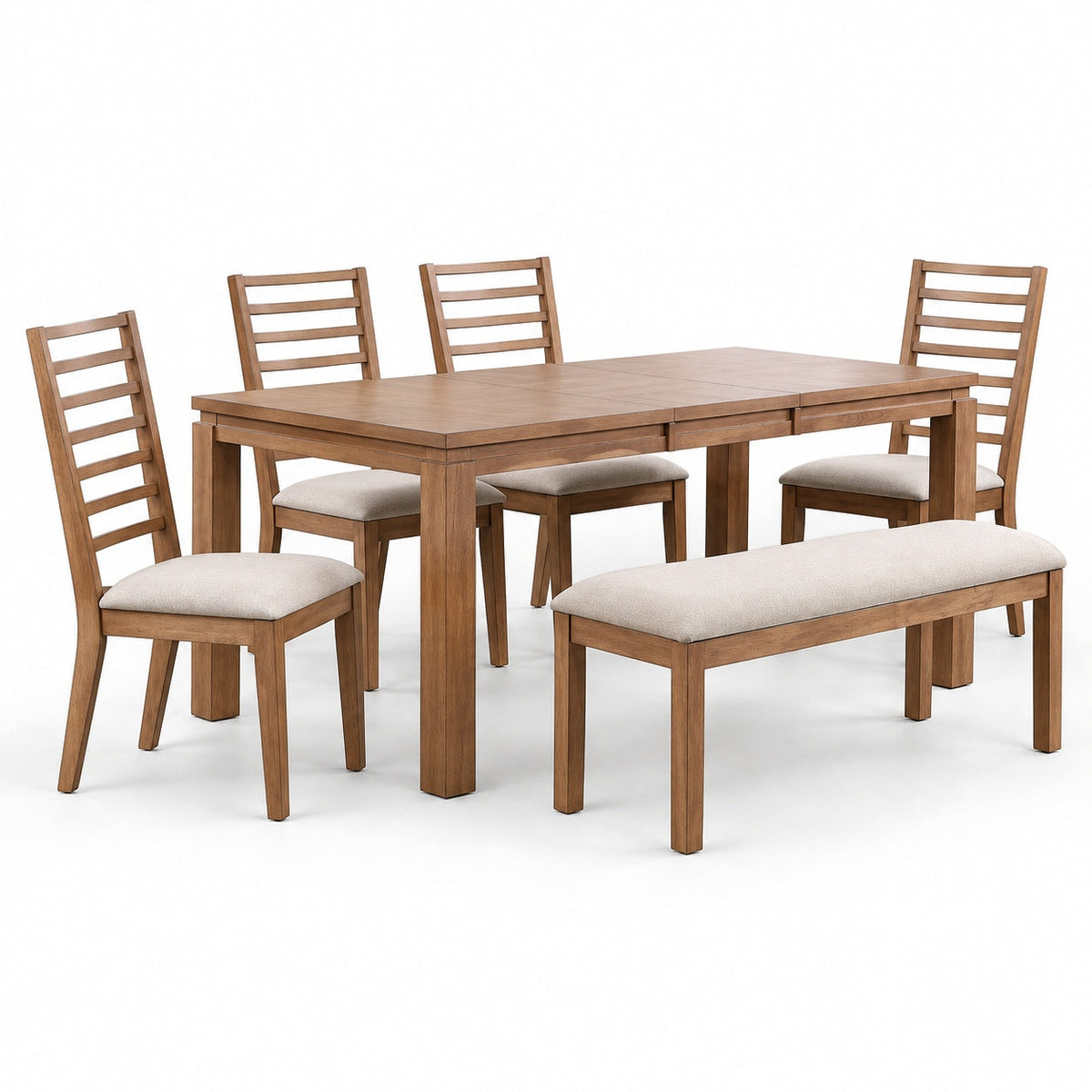 Ingleton 72" Rectangular Dining Table Set (6 Pc)