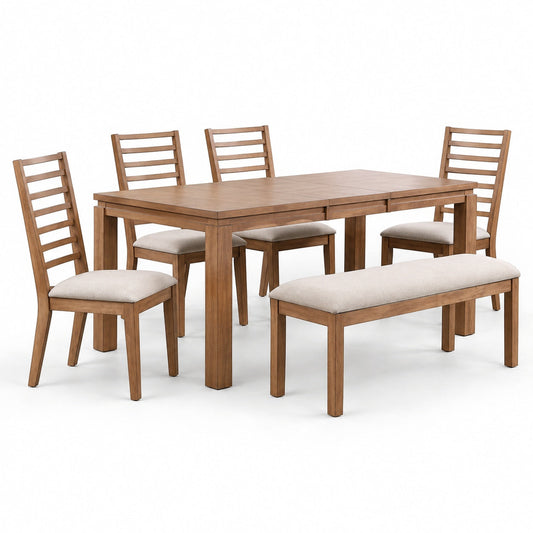Ingleton 72" Rectangular Dining Table Set (6 Pc)